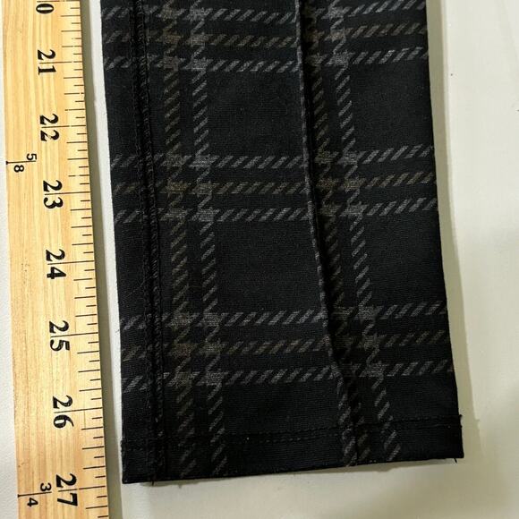 Sanctuary x Anthropologie Skinny Ankle Pants Stretch Pull On Black Plaid Size XS - Picture 9 of 10